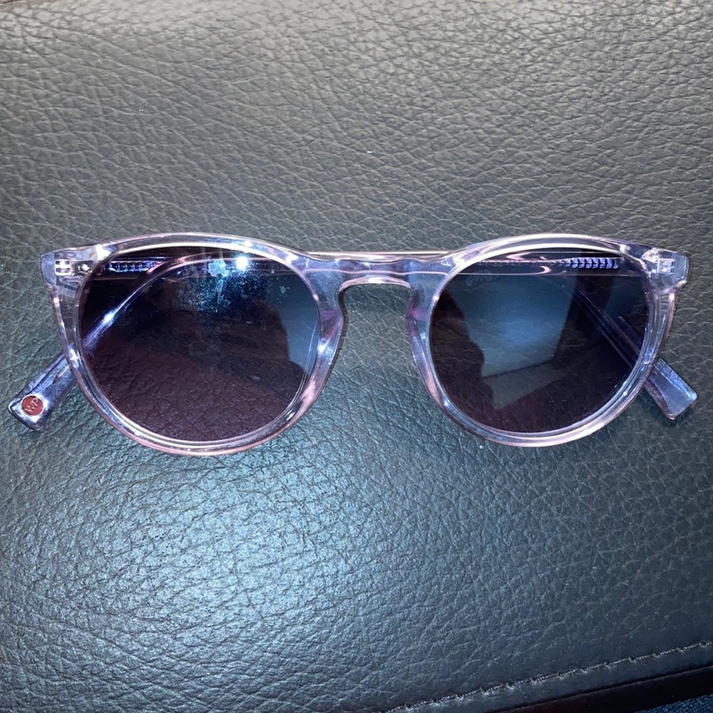 Warby Parker Translucent Lavender Round Sunglasses - Picture 2 of 6